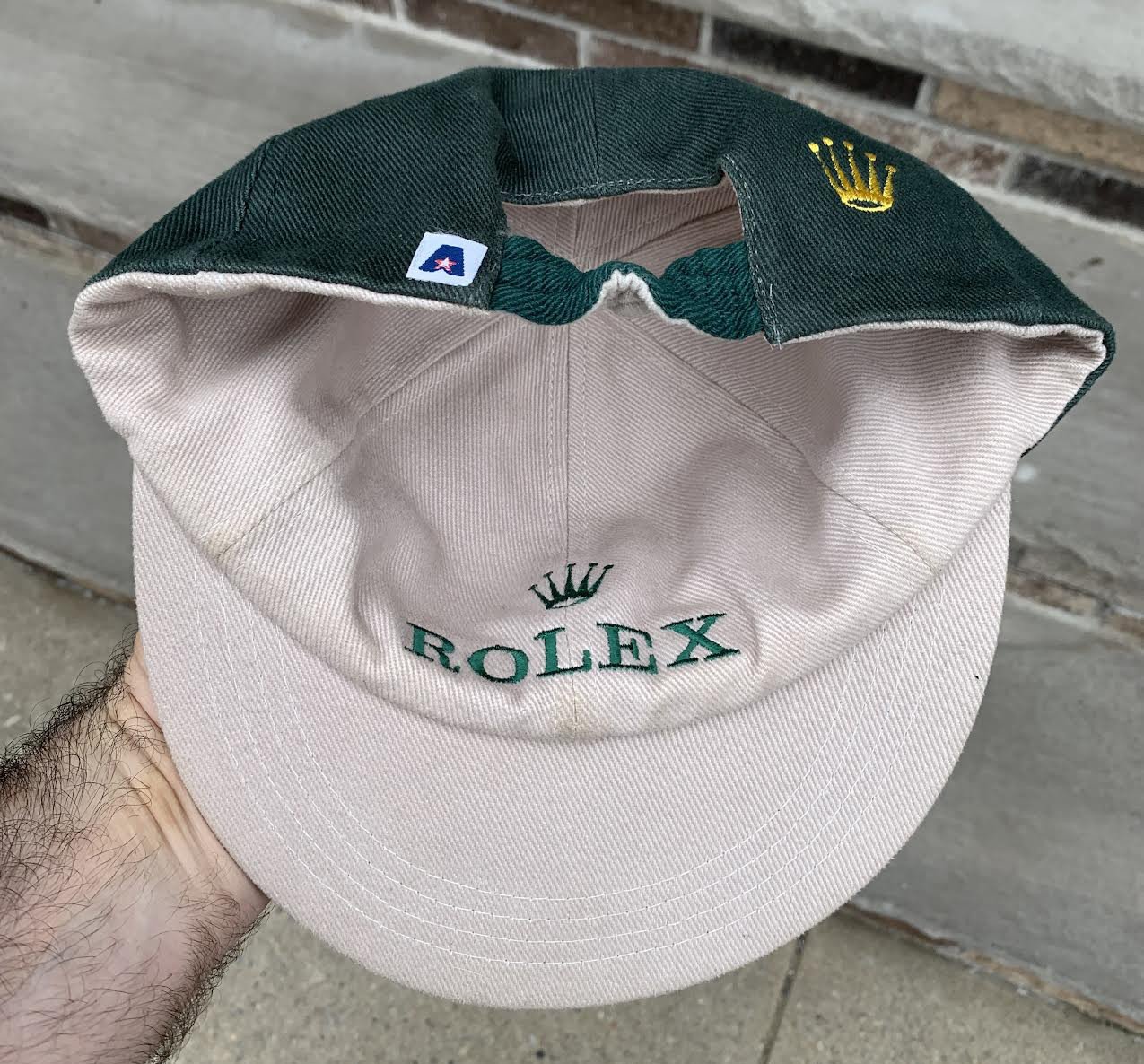 ス*ム様 00s vintage ROLEX CAP Vintage Rolex Reversible Stretch Back Hat — RootsBK